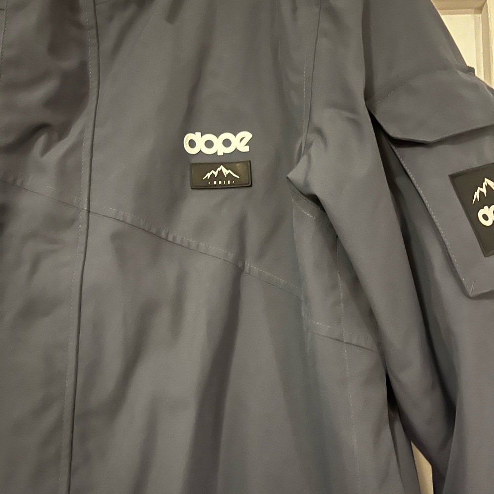 DOPE dusty blue Hooded Jacket - Picture 2 of 5